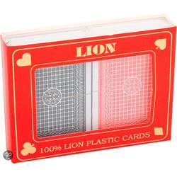 LION CARDS 100% PLASTIC DOUBLE