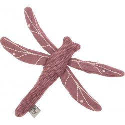   gebreid speeltje en knuffel met rammelaar knetter Garden Explorer Dragonfly red