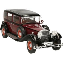   - Modelauto - Mercedes-Benz Typ Nurburg 460 1928 - Schaal 1:18 - rood/zwart - 28 x 9 x 11 cm