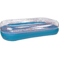   Opblaasbaar Glitter Zwembad 211cm Transparant/Blauw