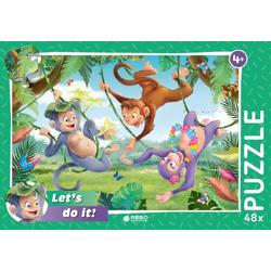   legpuzzel 48 stukjes - Monkeys in the jungle