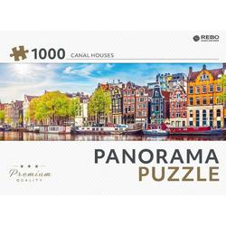   legpuzzel panorama 1000 stukjes - Canal houses