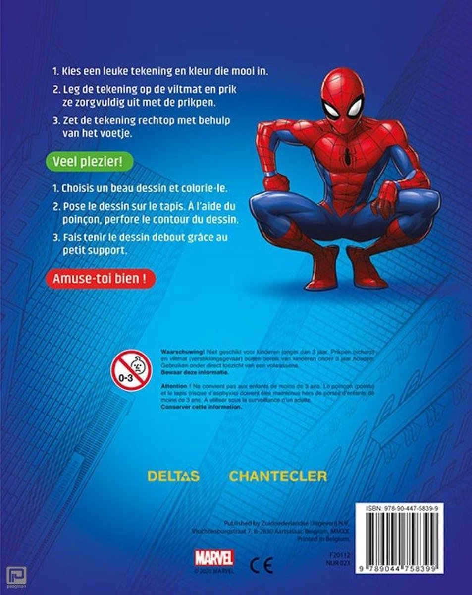   Spider-man Prikblok 18,3 X 22,3 Cm