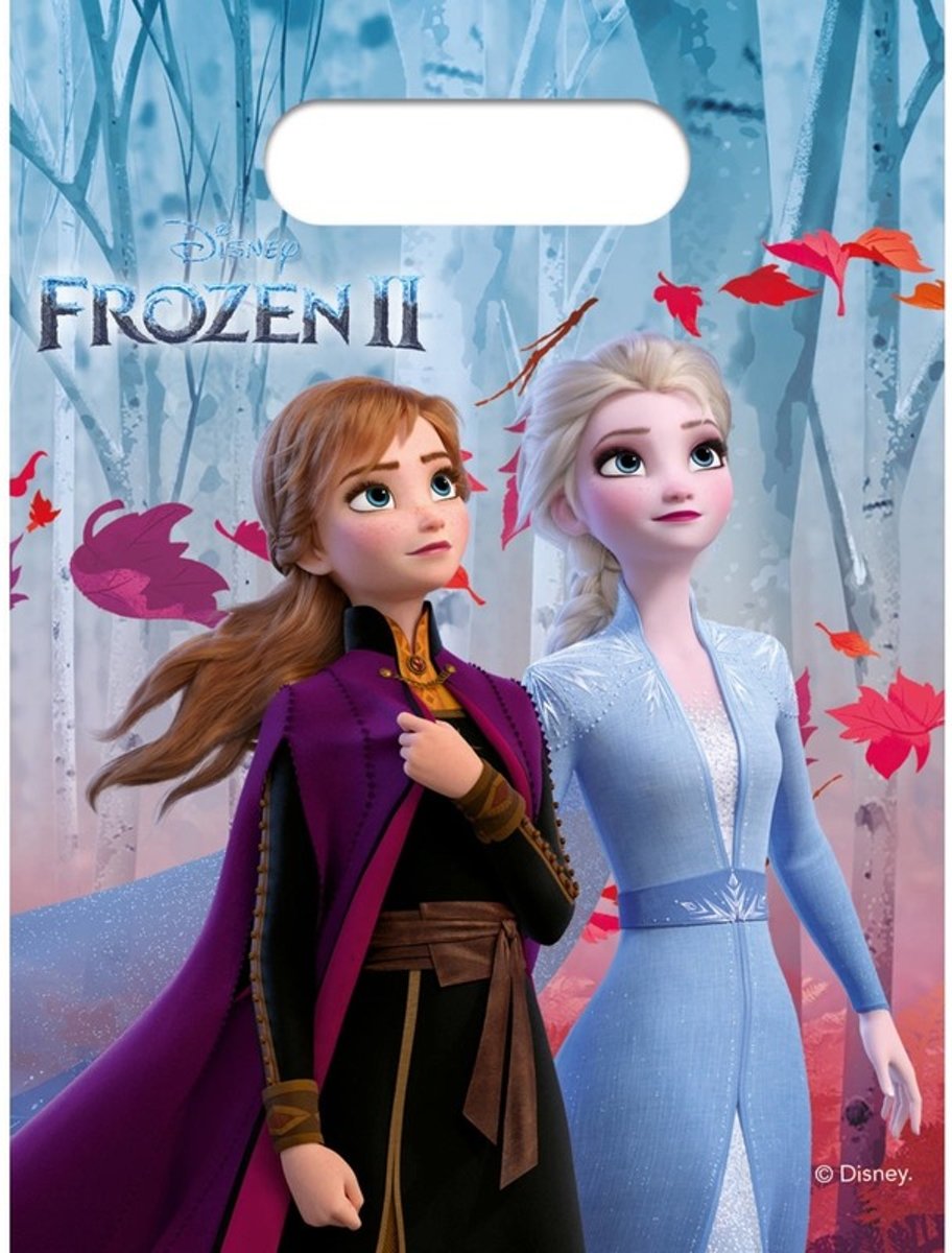 12x   Frozen 2 thema uitdeelzakjes - Kinderfeestje/verjaardag uitdeelzakjes feestzakjes