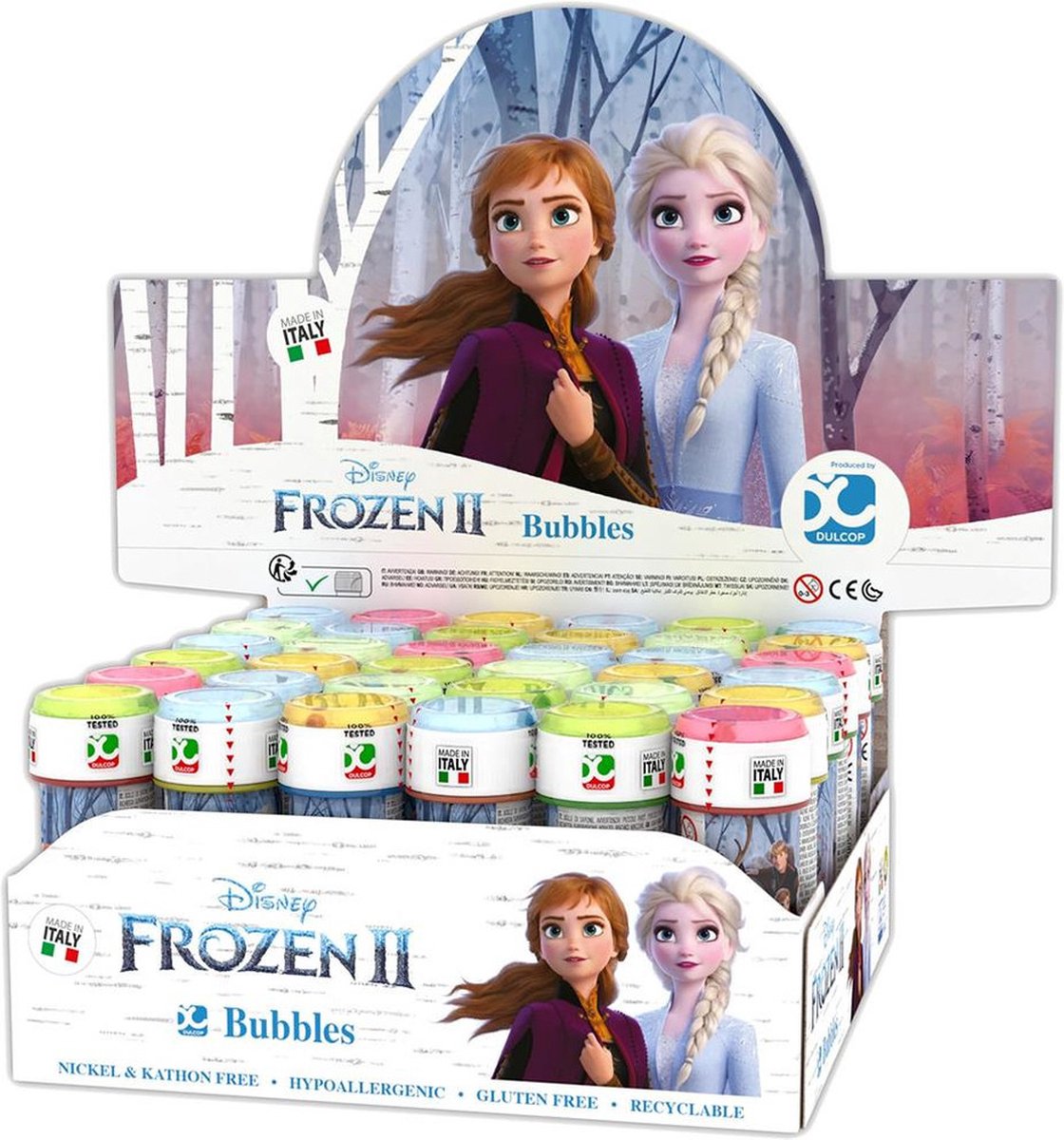 4x Frozen 2 bellenblaas flesjes met spelletje 60 ml voor kinderen - Uitdeelspeelgoed - Grabbelton speelgoed