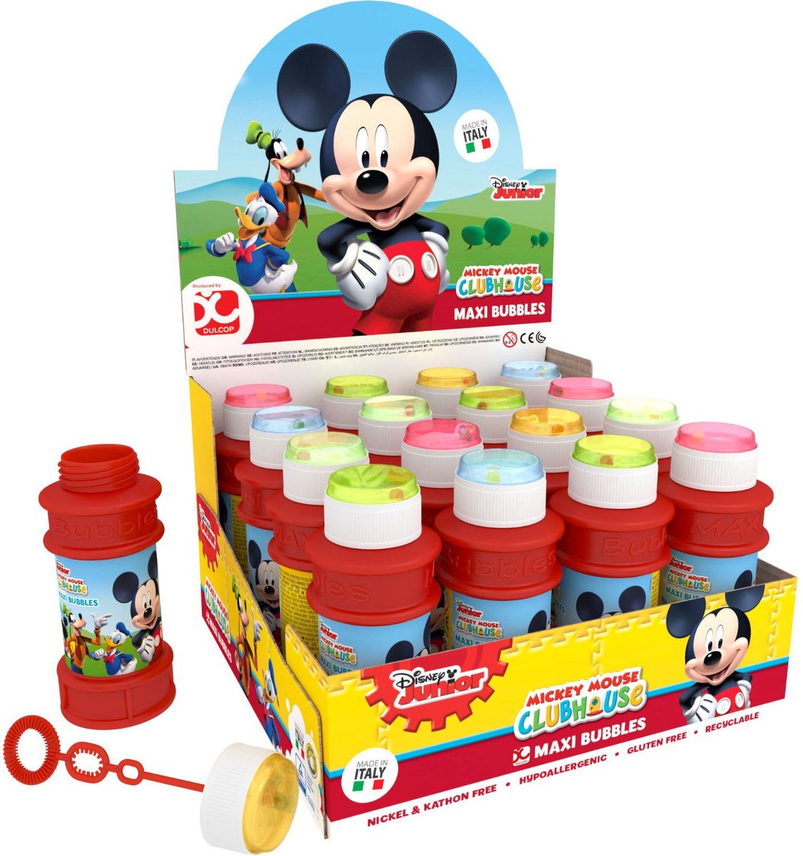 4x Mickey Mouse bellenblaas flesjes met spelletje 175 ml voor kinderen - Uitdeelspeelgoed - Grabbelton speelgoed