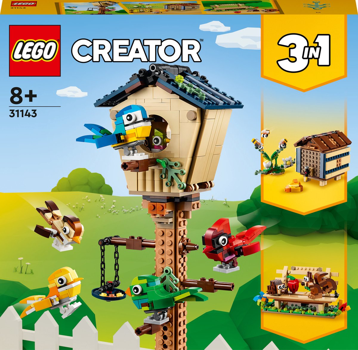 LEGO Creator 31143 3in1 Vogelhuisje, Creatief Speelgoed