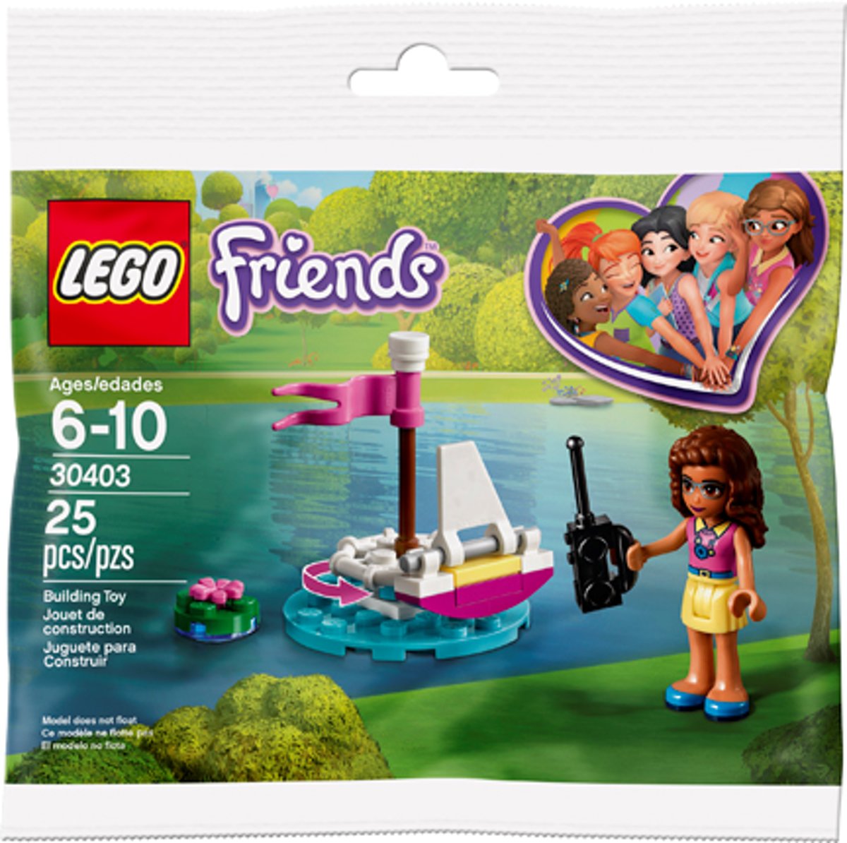 LEGO Friends 30403 Olivias Afstandbestuurbare Boot (zakje  )