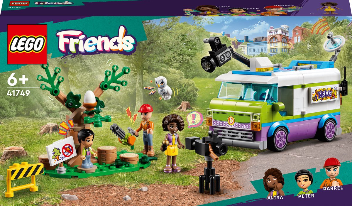 LEGO Friends Nieuwsbusje Dieren Redden Speelgoed - 41749