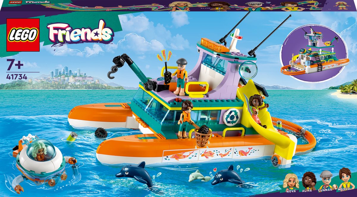 LEGO Friends Reddingsboot op zee Speelgoed Boot Set - 41734