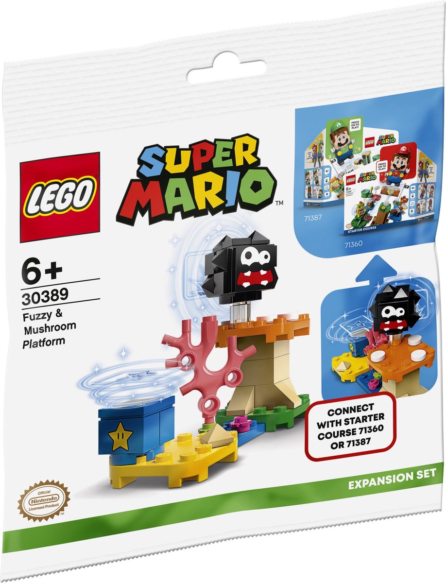 LEGO Super Mario 30389 Fuzzy en het paddenstoelplatform