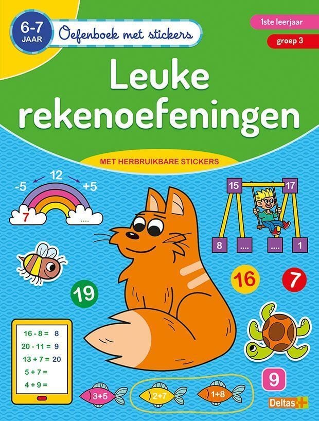 Deltas Oefenboek met stickers - Leuke rekenoefeningen (6-7 j.)