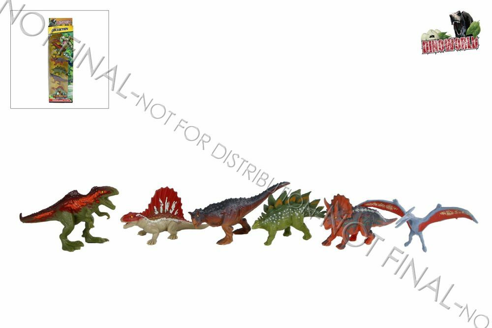 DinoWorld 6 dinosaurus figuren 2ass 9cm