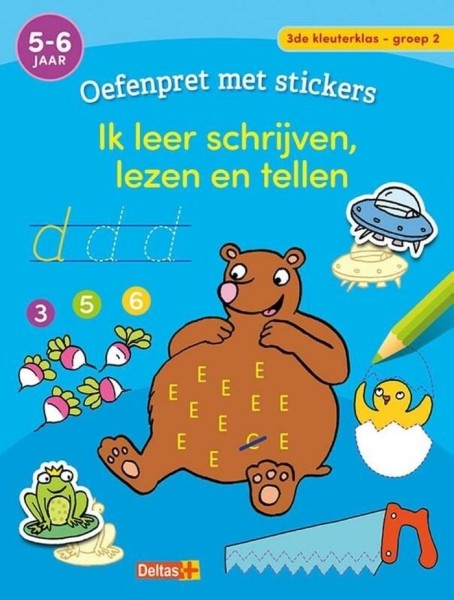 Oefenpret Met Stickers - Eerste Stappen Naar Schrijven, Lezen(5-6jaar)