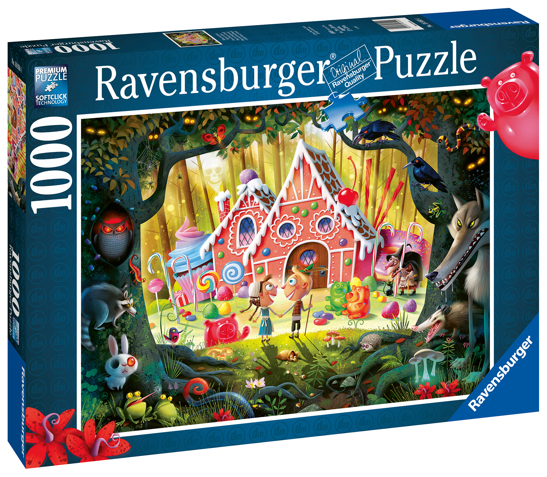 Ravensburger puzzel 1000 stukjes Hans en Grietje pas op!