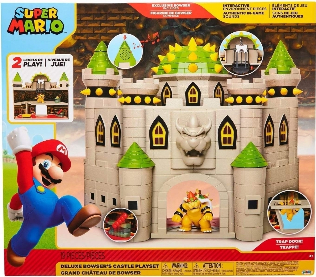 Super Mario Action Figure - Deluxe Bowser\s Castle Playset