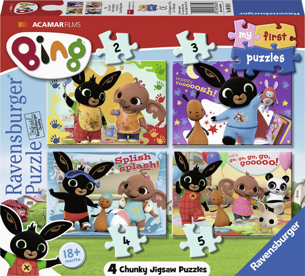   Bing Bunny - My First puzzels - 2+4+6+8 stukjes - kinderpuzzel