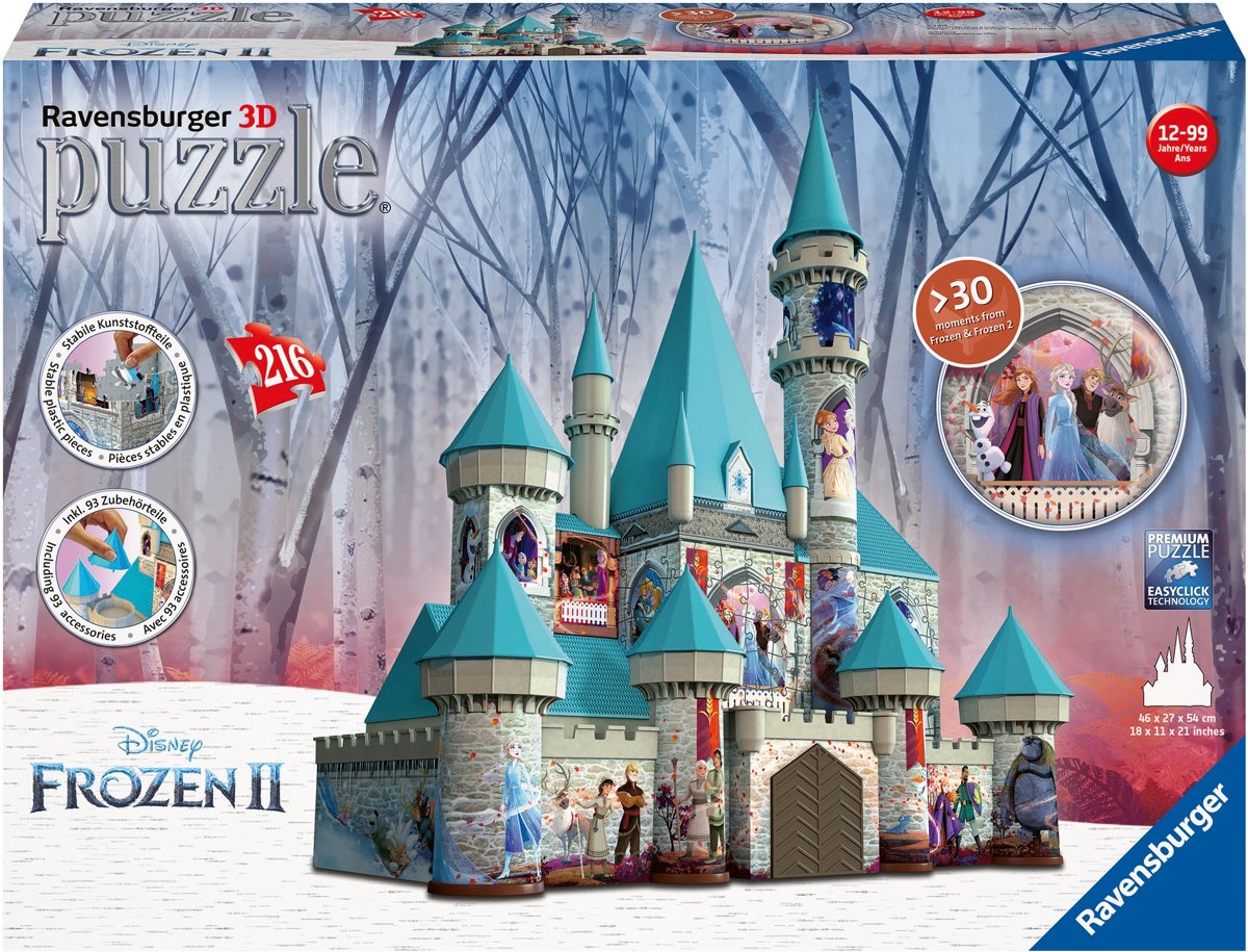   Disney Frozen 2 kasteel - 3D puzzel - 216 stukjes