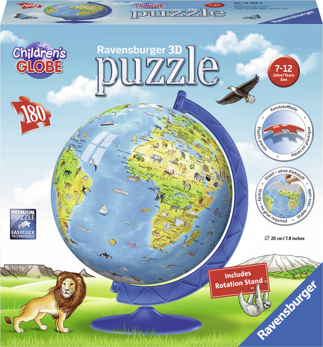   XXL Kinder globe (Engels)- 3D Puzzel - 180 stukjes