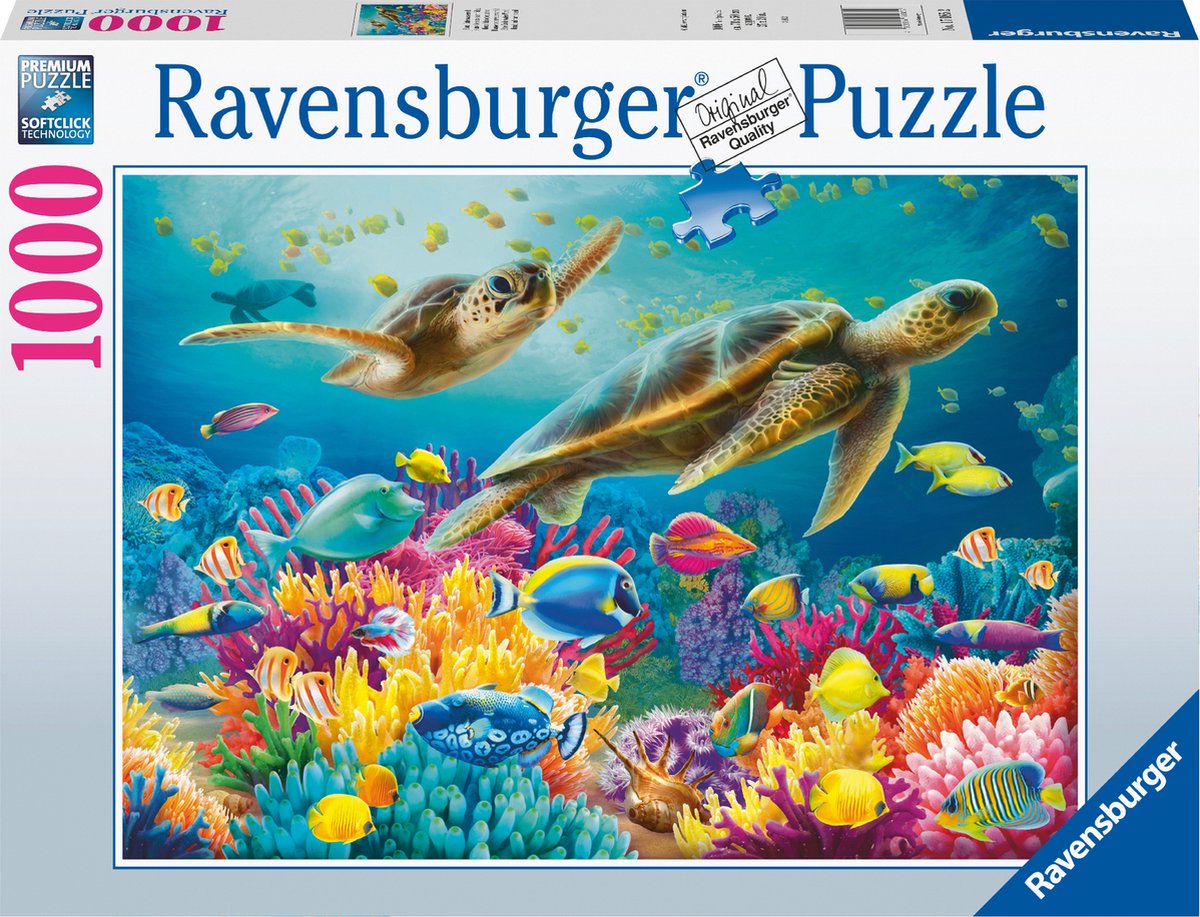   puzzel Blauwe Onderwaterwereld - Legpuzzel - 1000 stukjes
