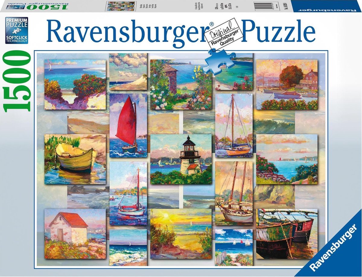   puzzel Coastal Collage - Legpuzzel - 1500 stukjes
