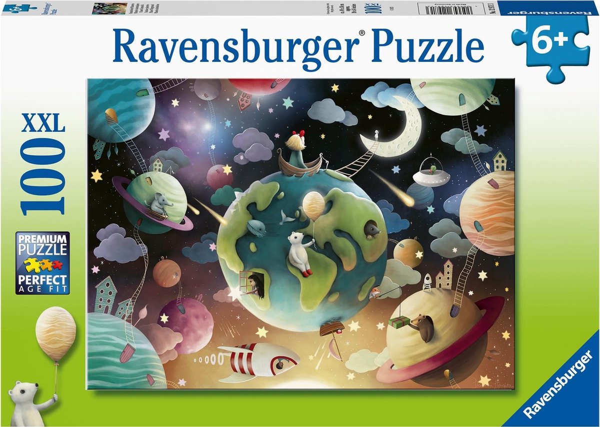   puzzel Fantasie planeten - Legpuzzel - 100 stukjes