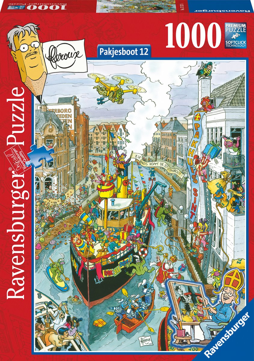   puzzel Fleroux Pakjesboot 12- Legpuzzel - 1000 stukjes