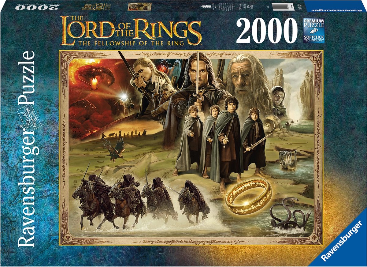   puzzel Lord of the Rings Fellowship Of The Ring - Legpuzzel - 2000 stukjes