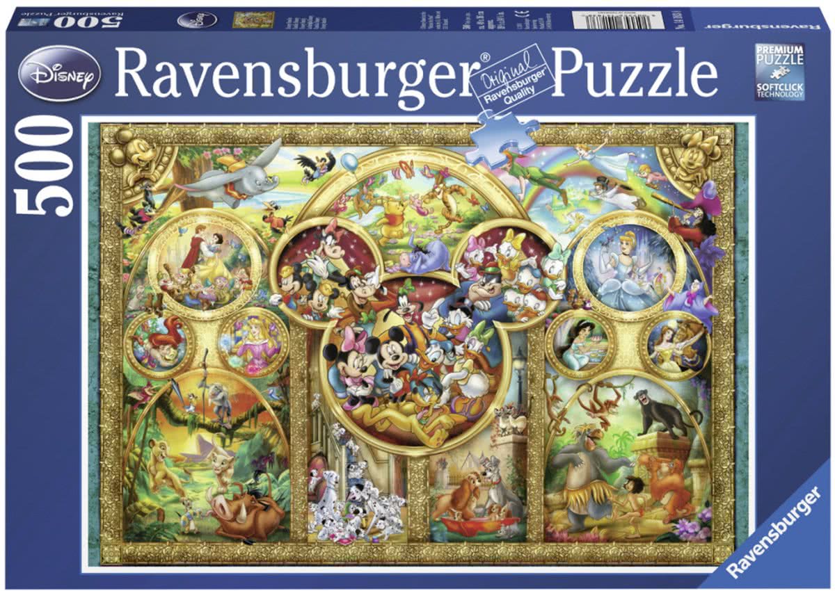   puzzel Most famous Disney characters - Legpuzzel - 500 stukjes