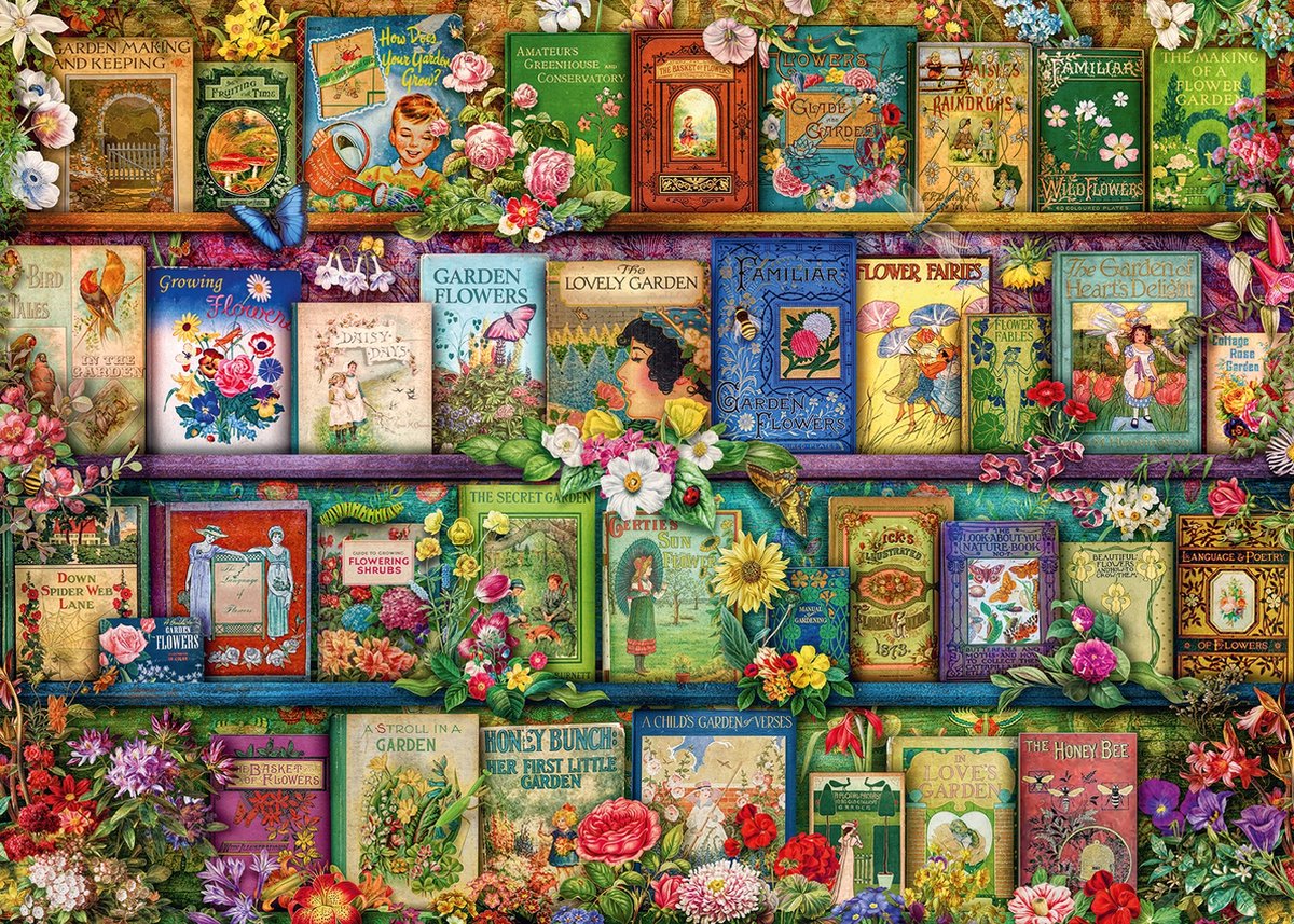   puzzel Vintage Tuinboeken - Legpuzzel - 1000 stukjes