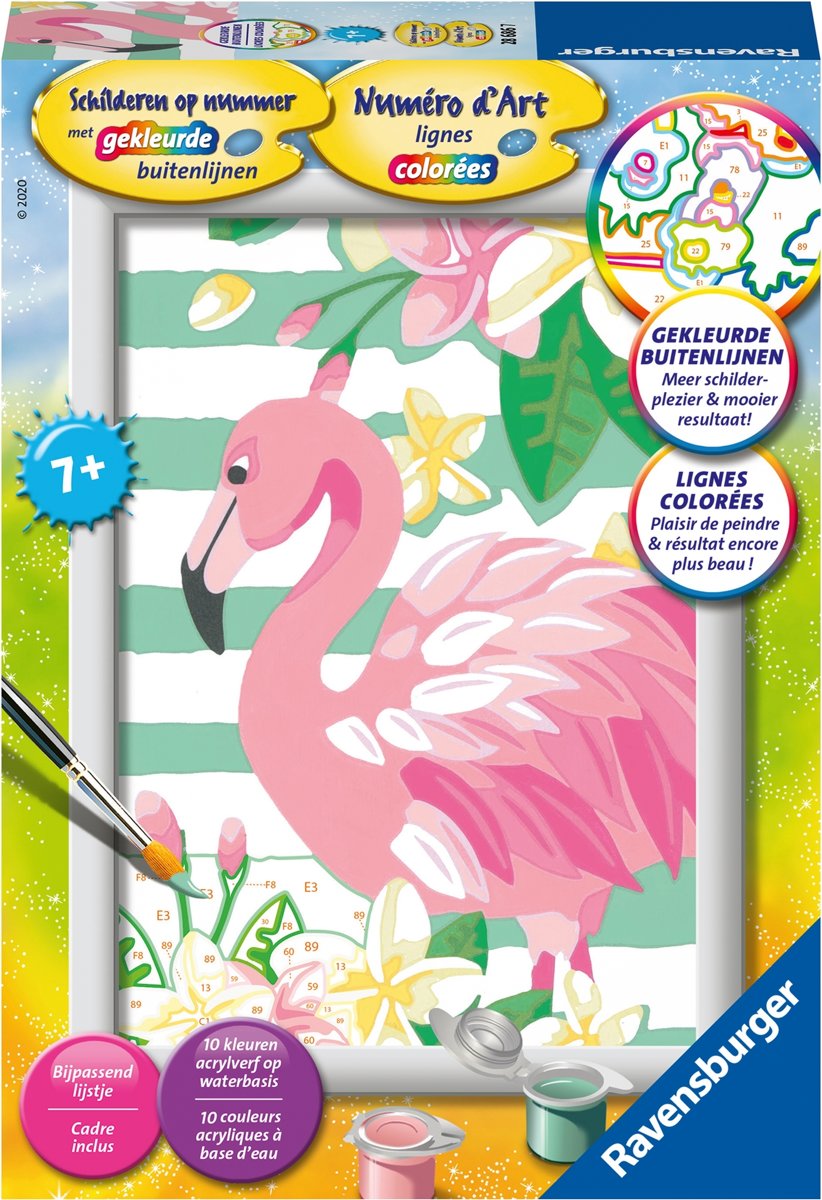   schilderen op nummer Flamingo