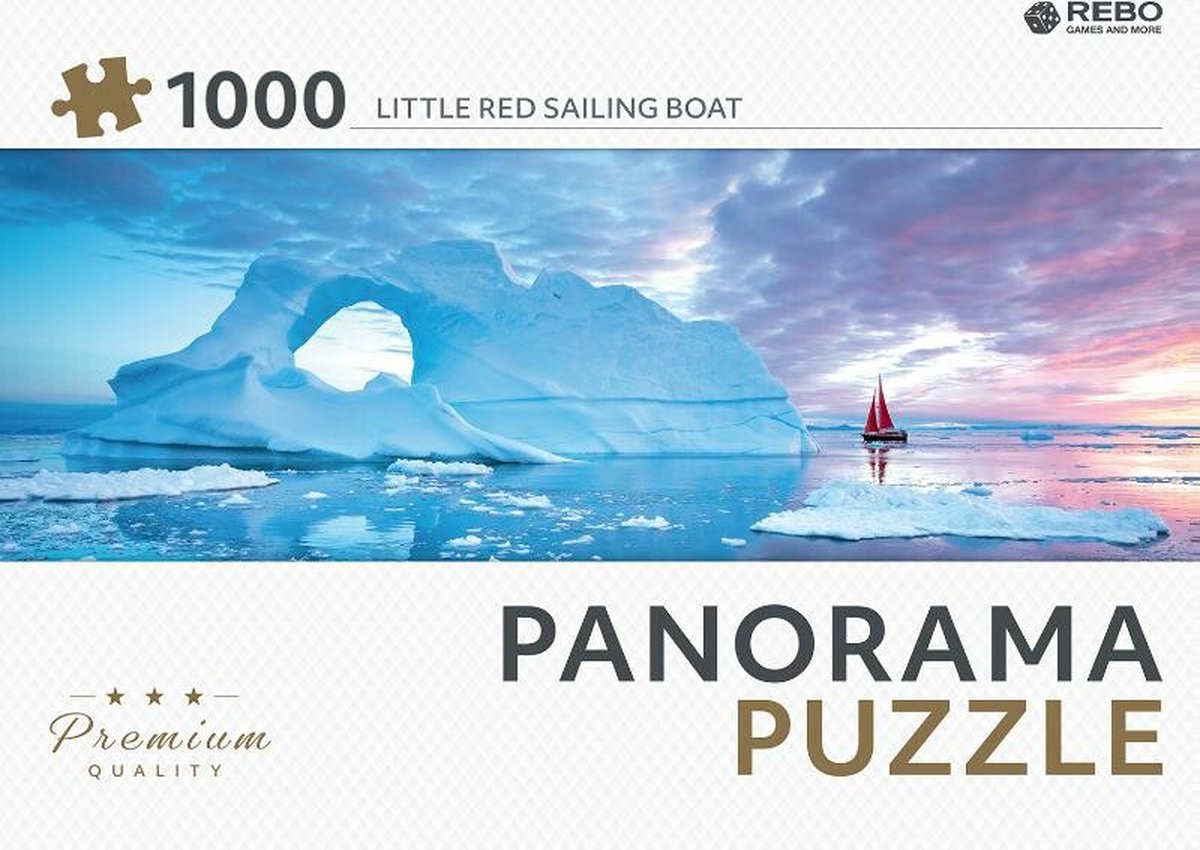   legpuzzel panorama 1000 stukjes - Little red sailing boat