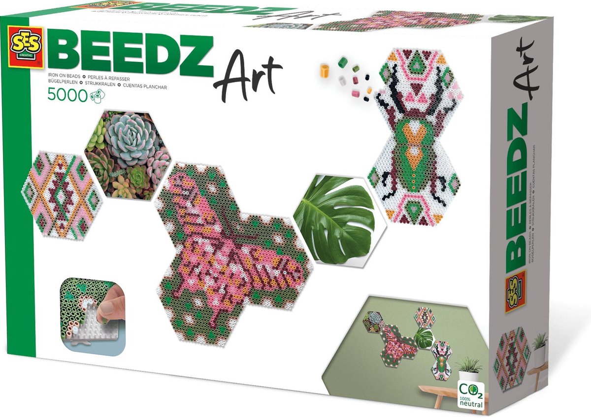 BEEDZ Art - Hex tiles Botanisch