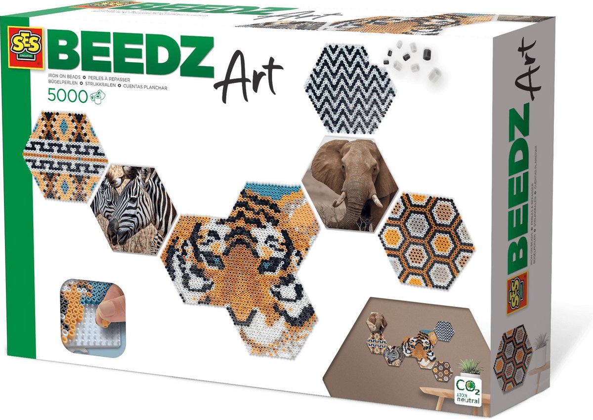 BEEDZ Art - Hex tiles Safari