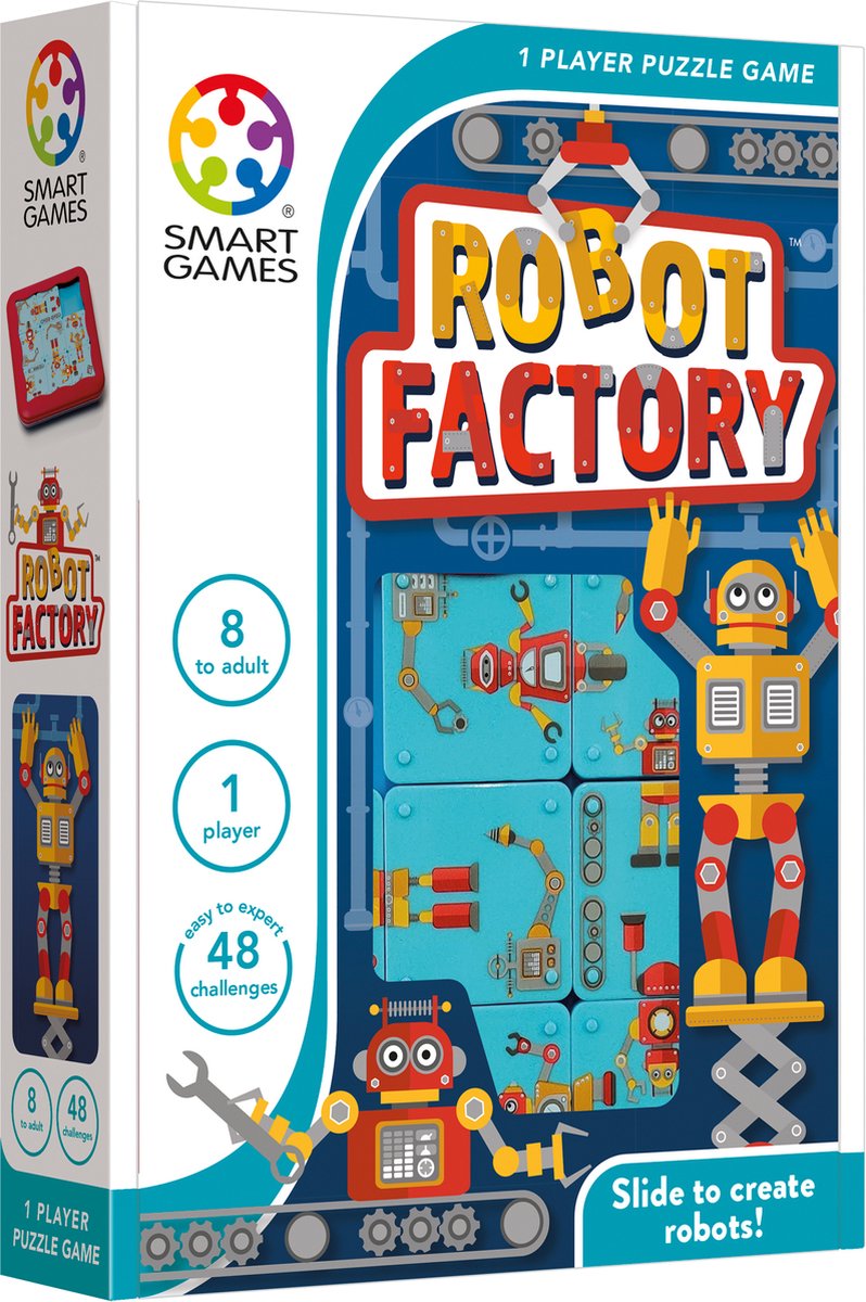   - Robot Factory - schuifpuzzel met 48 opdrachten