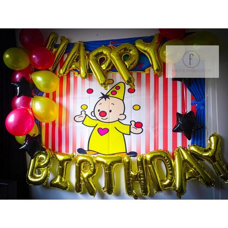 Productie timer zelfstandig naamwoord Bumba party - decoratie set thema - kinderfeestje - kinderen - bumabalu -  rood geel - birthday - feest versiering - compleet pakket - verjaardag Bumba  versiering - kleuter peuter - foil ballonnen - 7423605443431