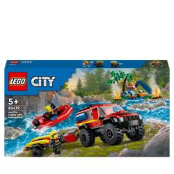 LEGO City 60412 brandweerauto met reddingsboot
