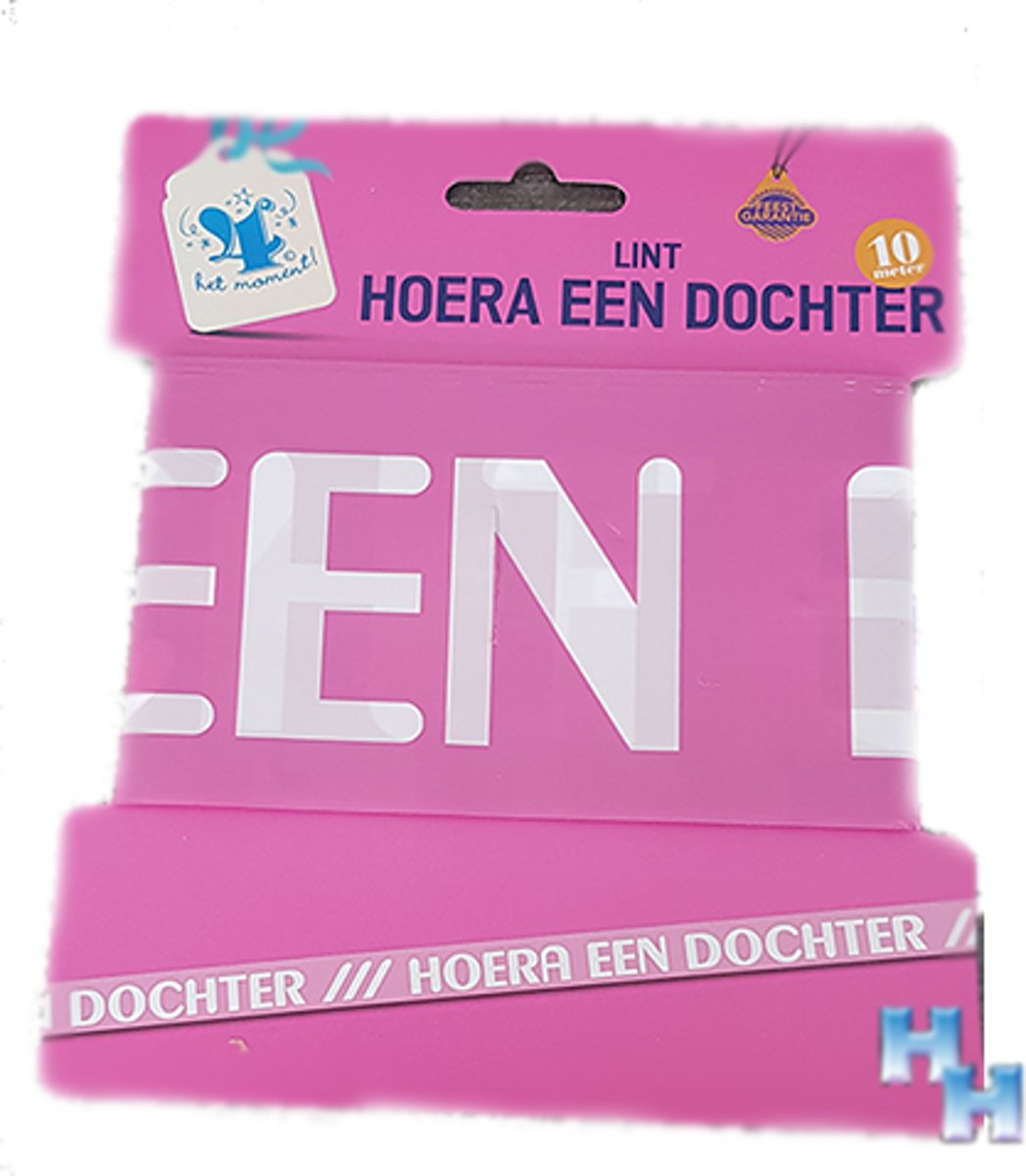 Hoera een dochter - Markeerlint - Vlaggenlijn