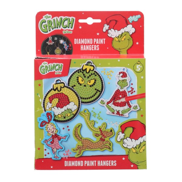 The Grinch Diamond Paint Hangers 5 Stuks Inclusief 1100 Diam