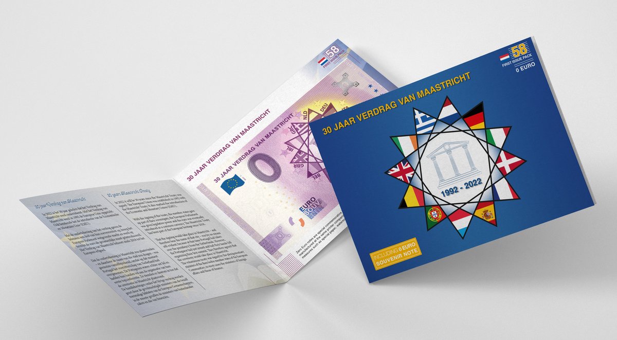 0 Euro biljet Nederland 2022 - 30 jaar Verdrag van Maastricht LIMITED EDITION