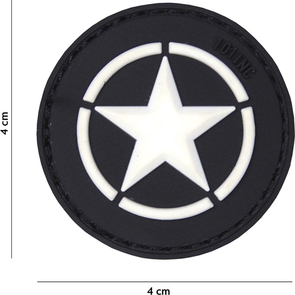 101 Inc Embleem 3D Pvc Allied Star Zwart  18044