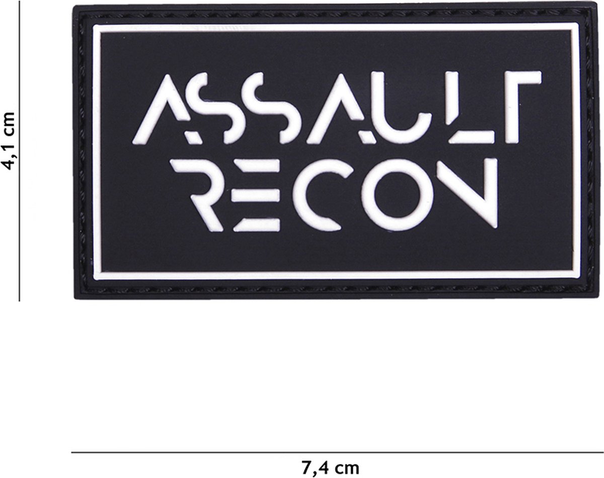 101 Inc Embleem 3D Pvc Assault Recon Zwart   16113