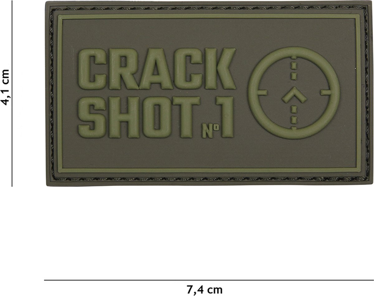 101 Inc Embleem 3D Pvc Crack Shot Groen  17032