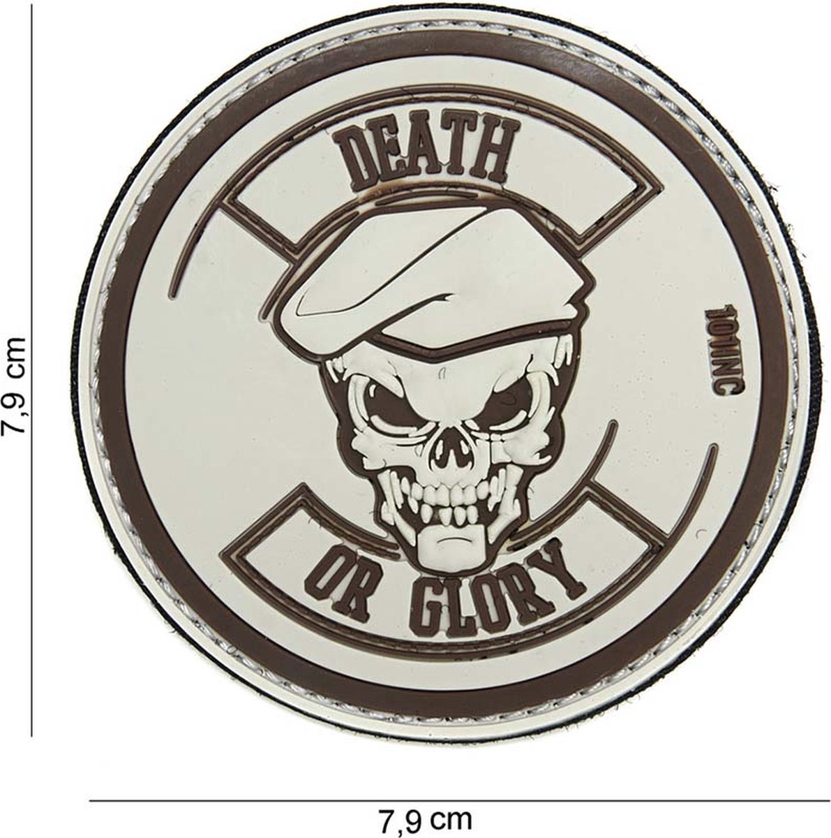 101 Inc Embleem 3D Pvc Death Or Glory Beige  14040
