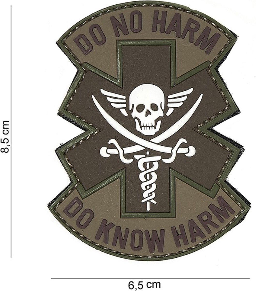 101 Inc Embleem 3D Pvc Do No Harm Bruin  16098