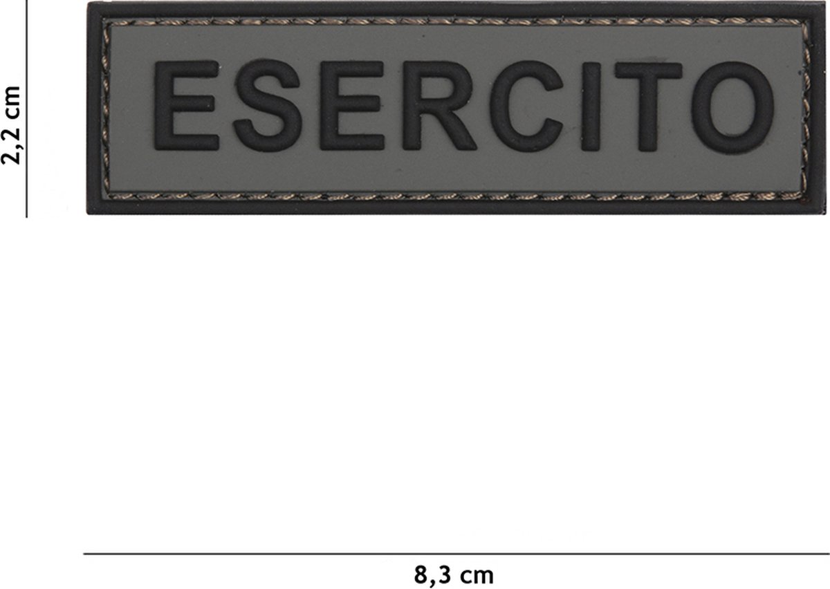 101 Inc Embleem 3D Pvc Esercito Grijs  20066