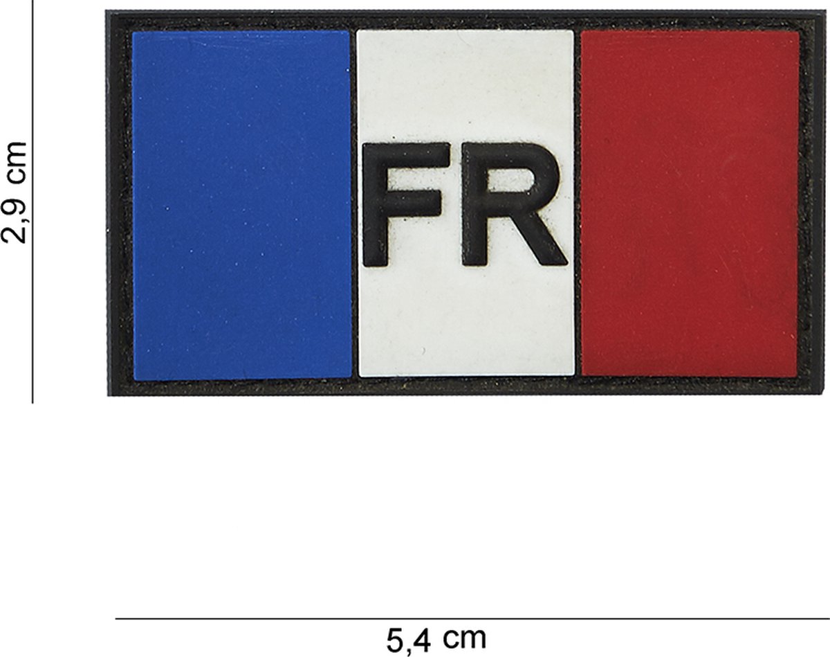 101 Inc Embleem 3D Pvc Fr Blauw  Wit  Rood   16011