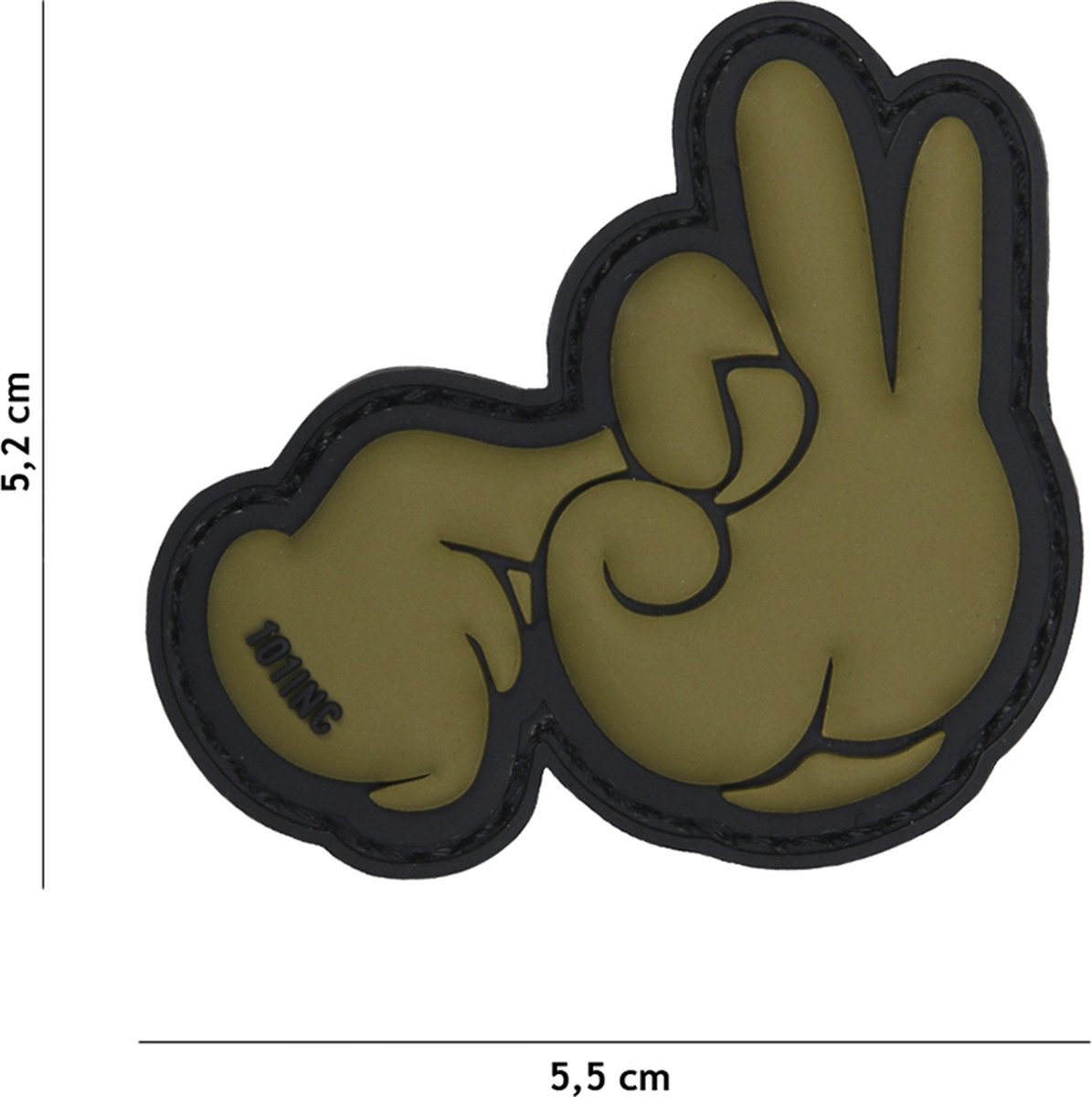 101 Inc Embleem 3D Pvc Fuck Fingers Groen  18053
