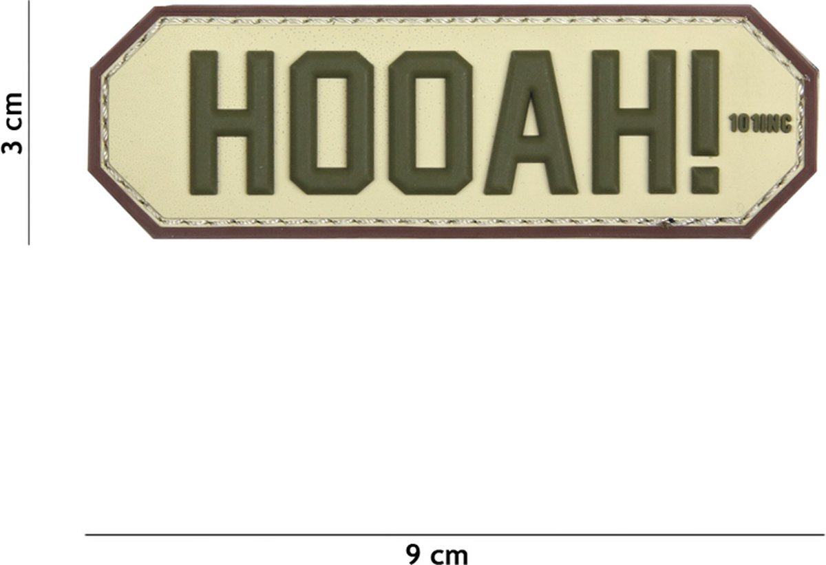 101 Inc Embleem 3D Pvc Hooah Beige 17059