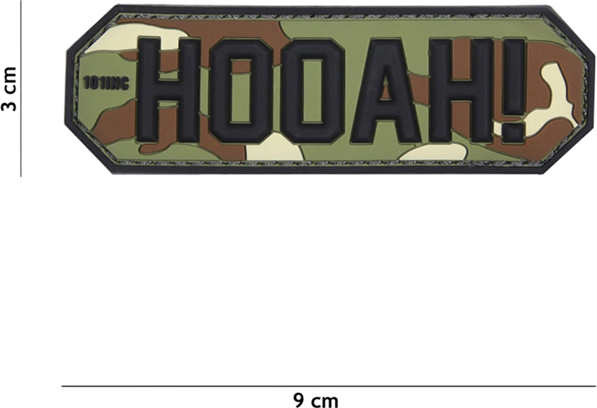 101 Inc Embleem 3D Pvc Hooah  Woodland  17060